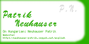 patrik neuhauser business card